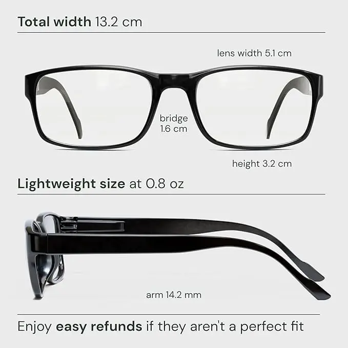 Gaoye 0.5 Reading Glasses 5-Pack | Blue Light Blocking & UV Protection - view 6