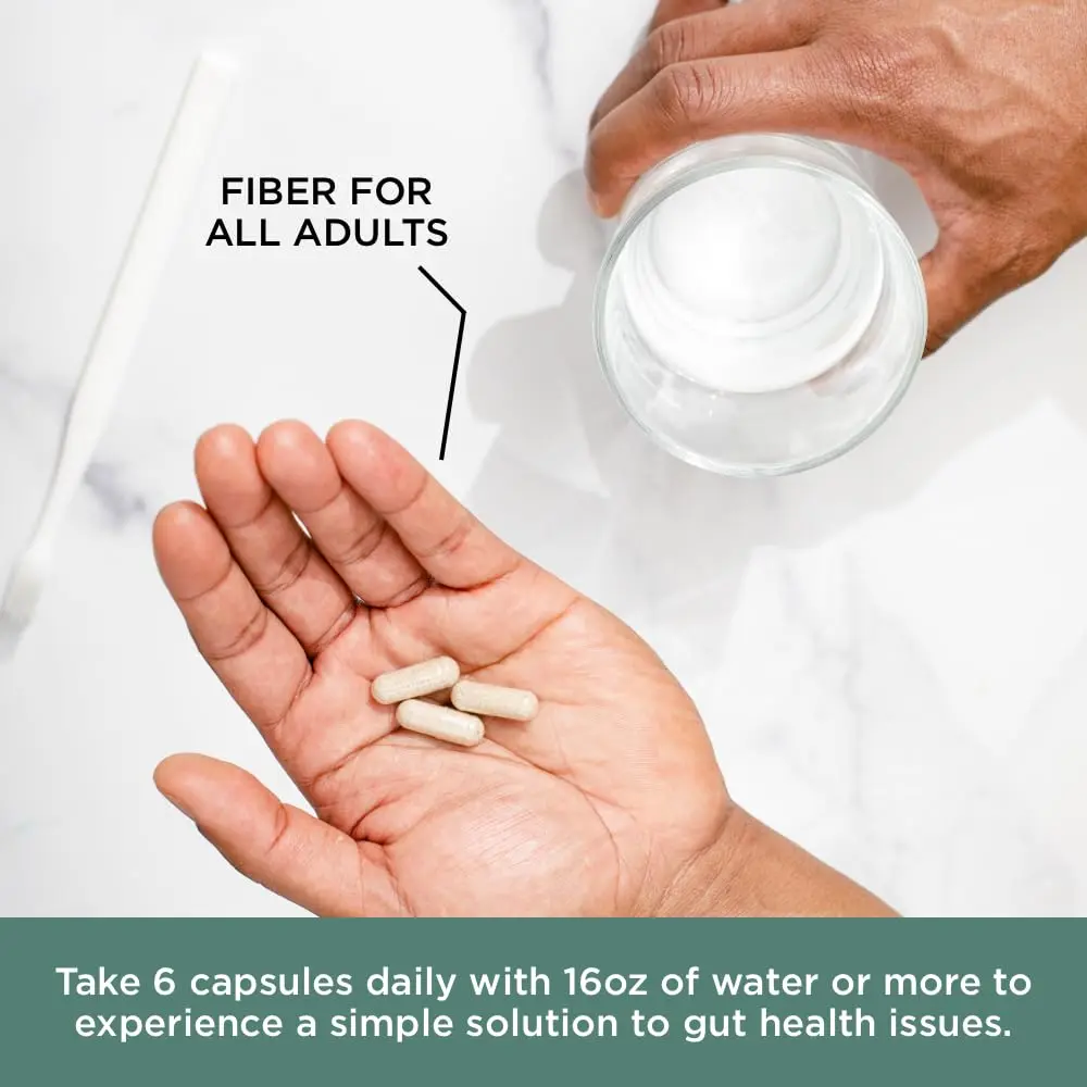 Pure for Men & Her Daily Psyllium Husk Fiber Supplement 250 Capsules | Digestive & Gut Health Support - view 5
