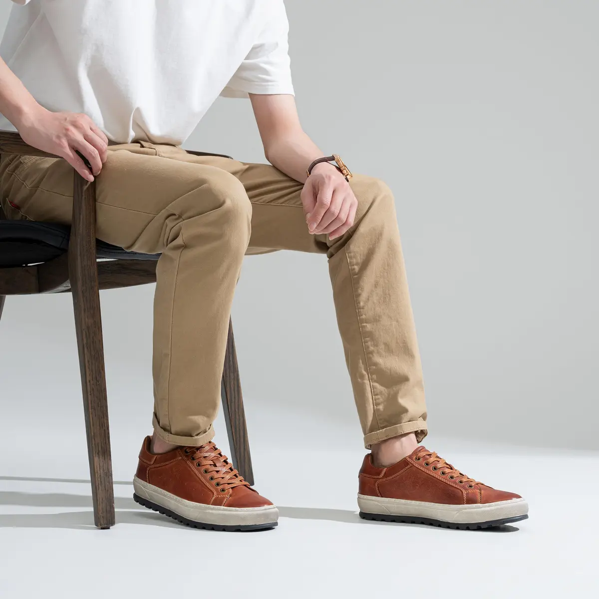 Jousen Men's Shoes Leather Casual Sneakers 11 | Stylish & Comfortable - view 9