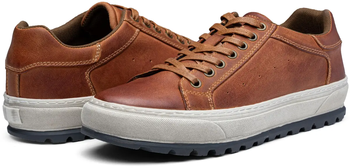 Jousen Men's Shoes Leather Casual Sneakers 11 | Stylish & Comfortable - view 4