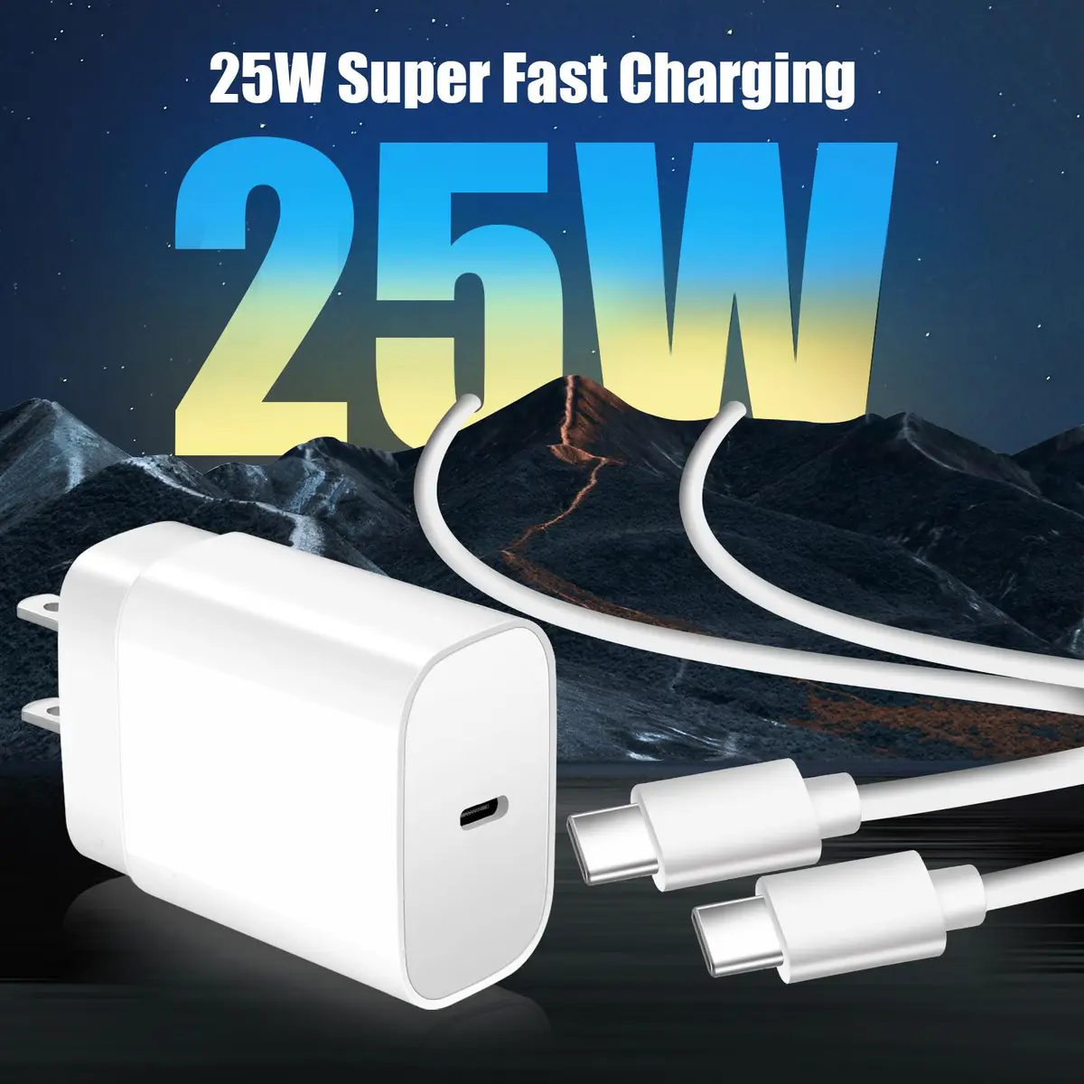 SpeedScope 25W USB C Samsung Charger 2-Pack 10FT Long Cable | Fast Charging for Galaxy S26 Ultra - view 5
