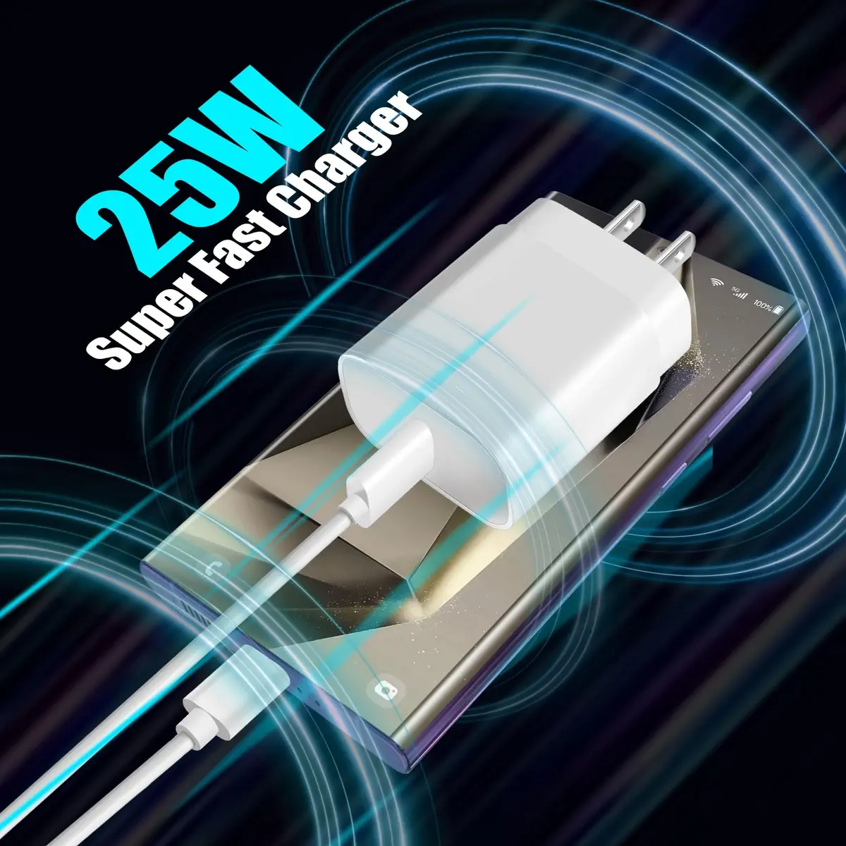SpeedScope 25W USB C Samsung Charger 2-Pack 10FT Long Cable | Fast Charging for Galaxy S26 Ultra - view 2