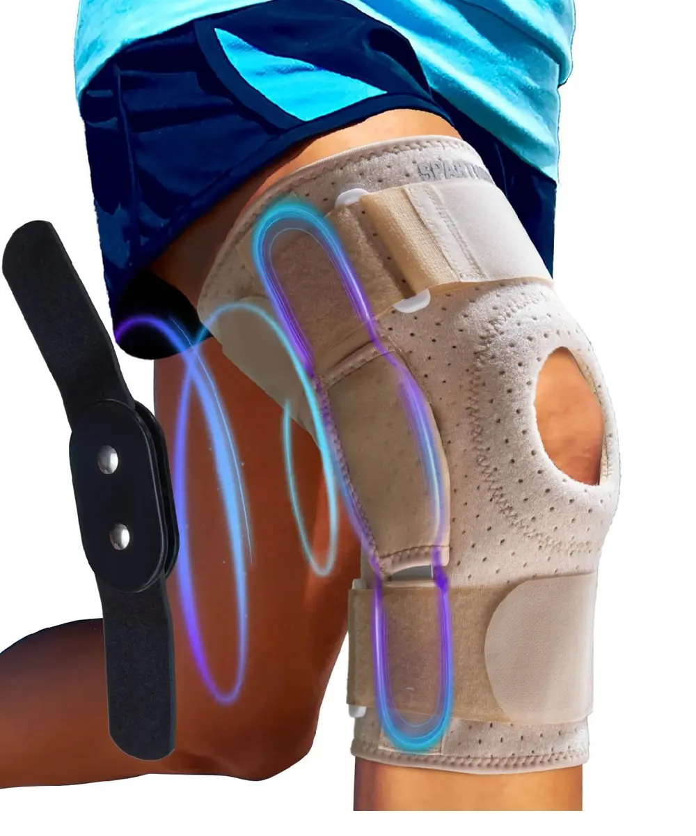 Sparthos Hinged Knee Brace for Women & Men - Medium Beige | FDA Approved Orthopedic Brace with Adjustable Fit - main product image
