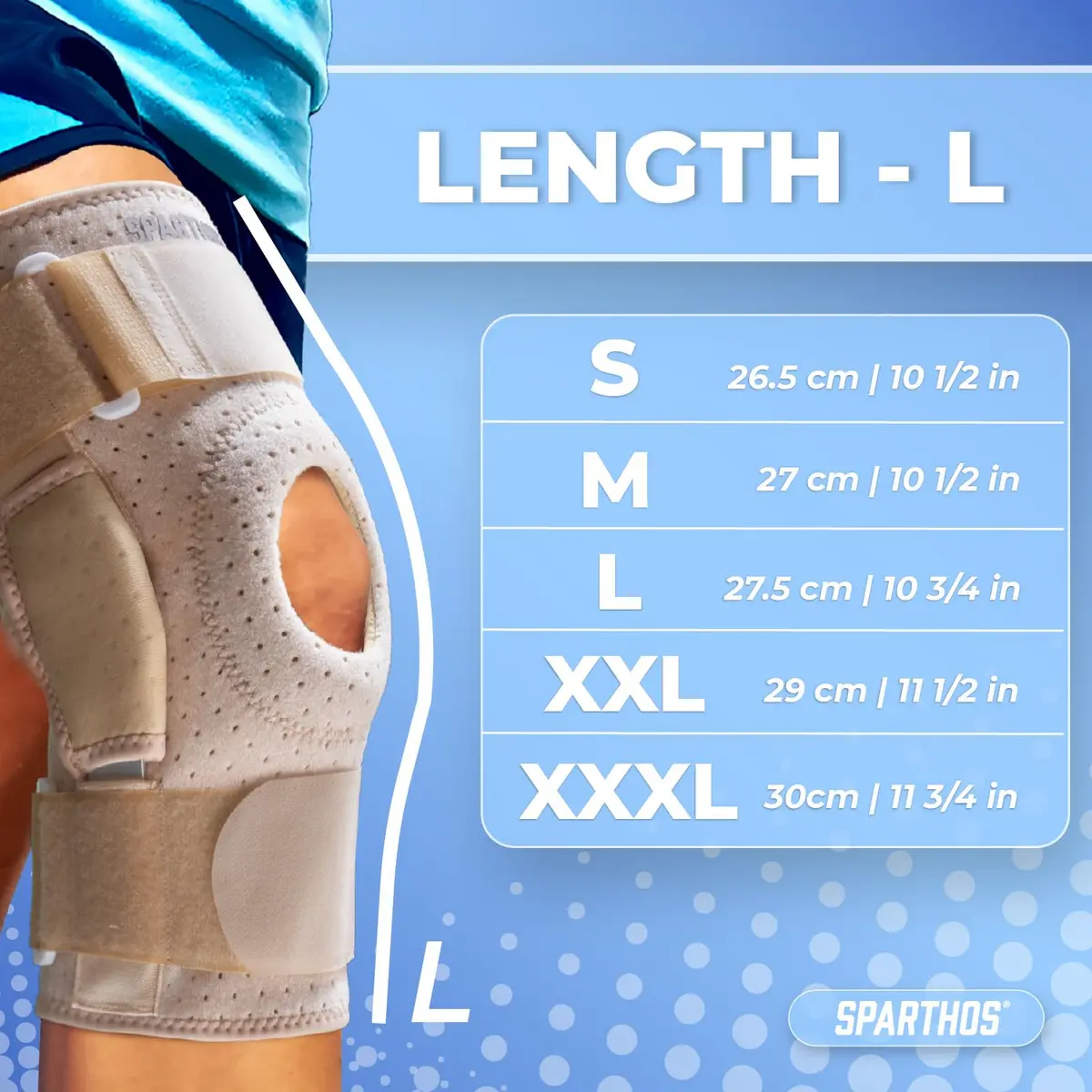 Sparthos Hinged Knee Brace for Women & Men - ACL, MCL, Meniscus Tear Support - Beige Small | FDA Approved Orthopedic Brace - view 6