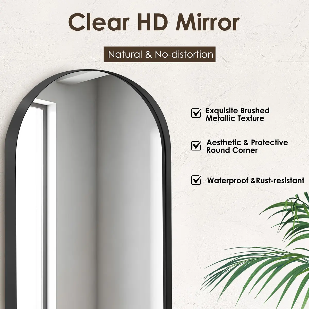 SDHYL 36x24 Inch Arched Bathroom Medicine Cabinet with Mirror Black | Recessed Wall Mount, Aluminum Frame - view 6