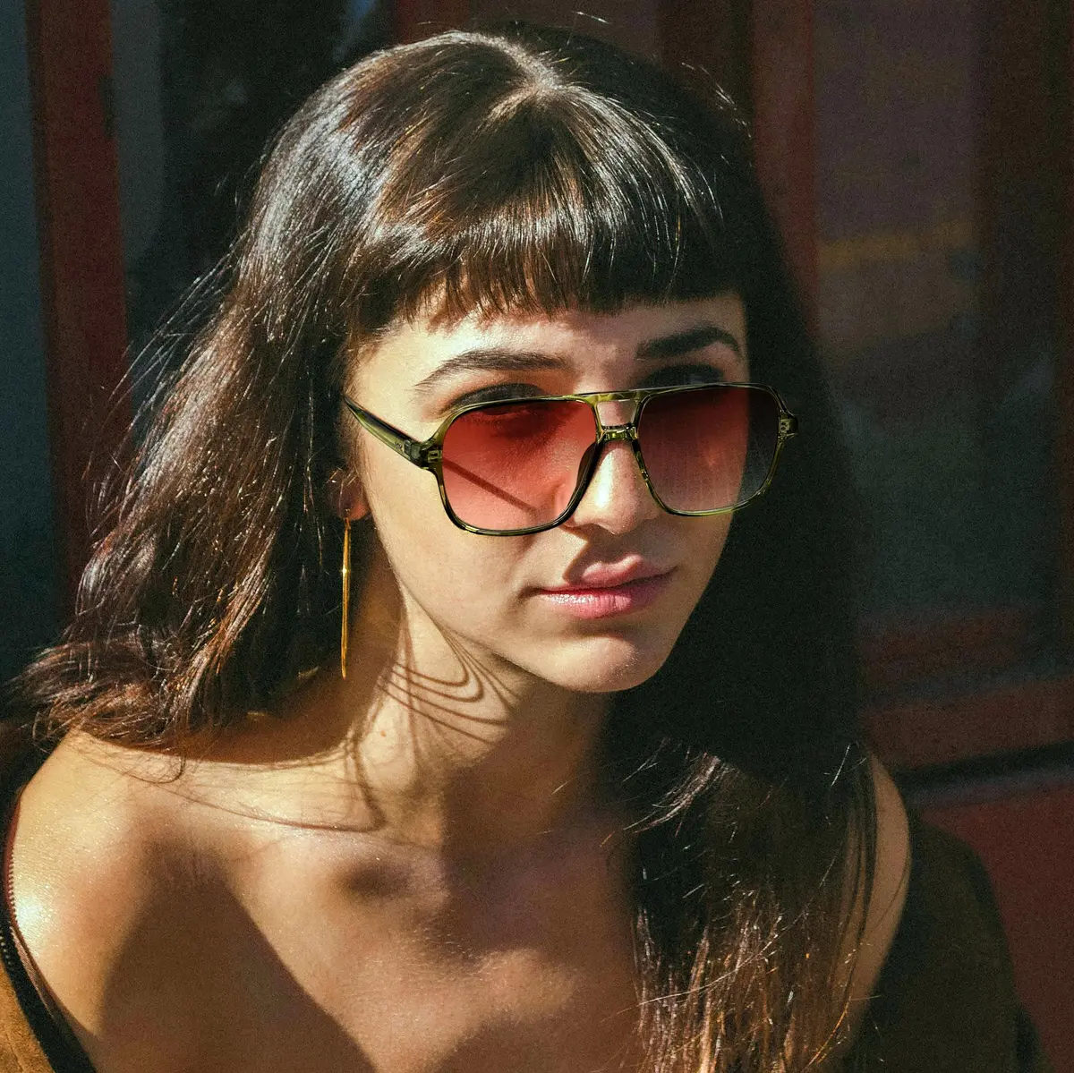 FEISEDY Retro Square Aviator Sunglasses for Women & Men | UV400 Protection, Oversized Shades, 55MM - view 2