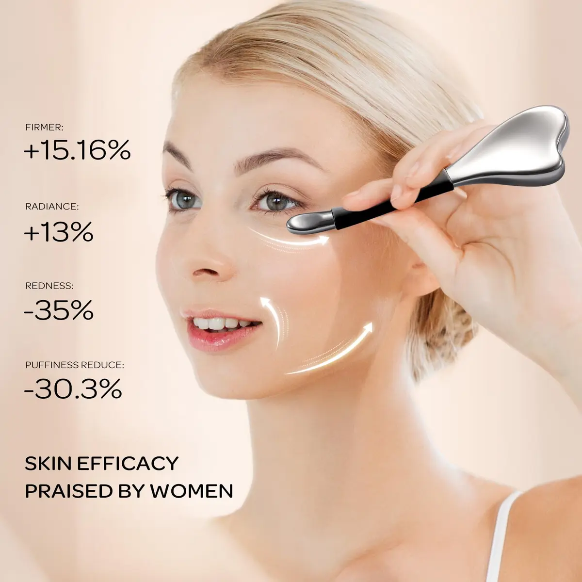 Fabludo 3-in-1 Cryo Gua Sha Facial Tools, Ice Roller Globes for Women Face and Eyes, Stainless Steel Skin Care Tools, with Carry Case - view 4