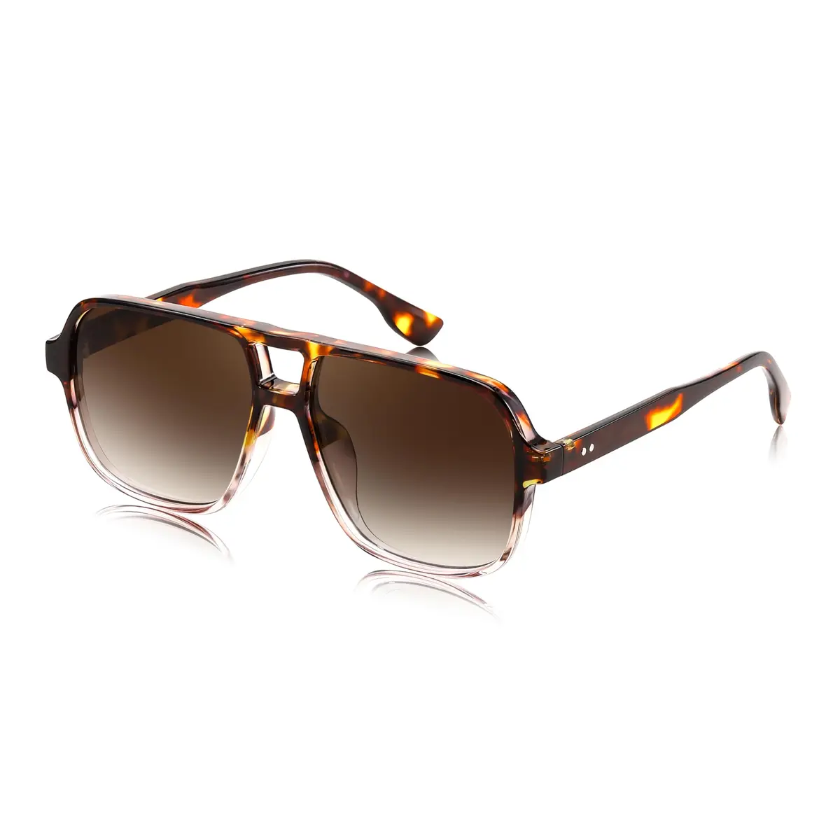 FEISEDY Retro Square Aviator Sunglasses Women Men Oversized Shades 55MM UV Protected - main product image
