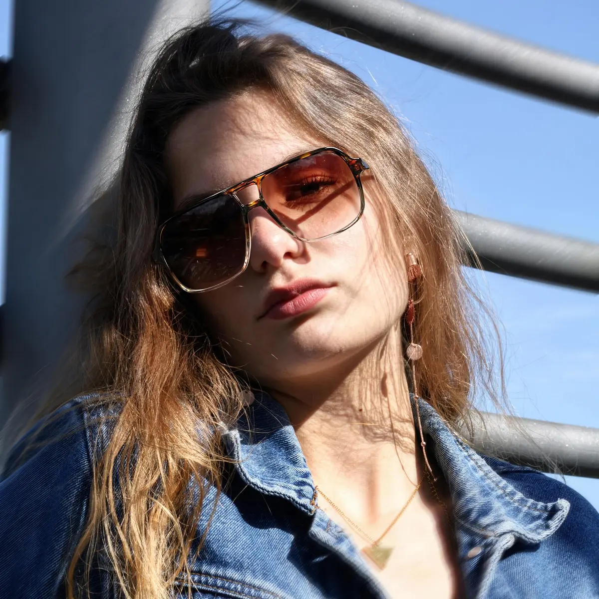 FEISEDY Retro Square Aviator Sunglasses Women Men Oversized Shades 55MM UV Protected - view 2