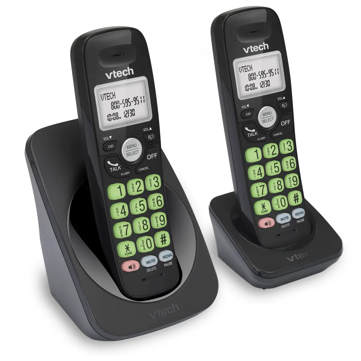 VTech VG131-21 Black Cordless Phone with 2 Handsets | DECT 6.0, Full-Duplex Speakerphone, Caller ID, Wall Mount - view 8