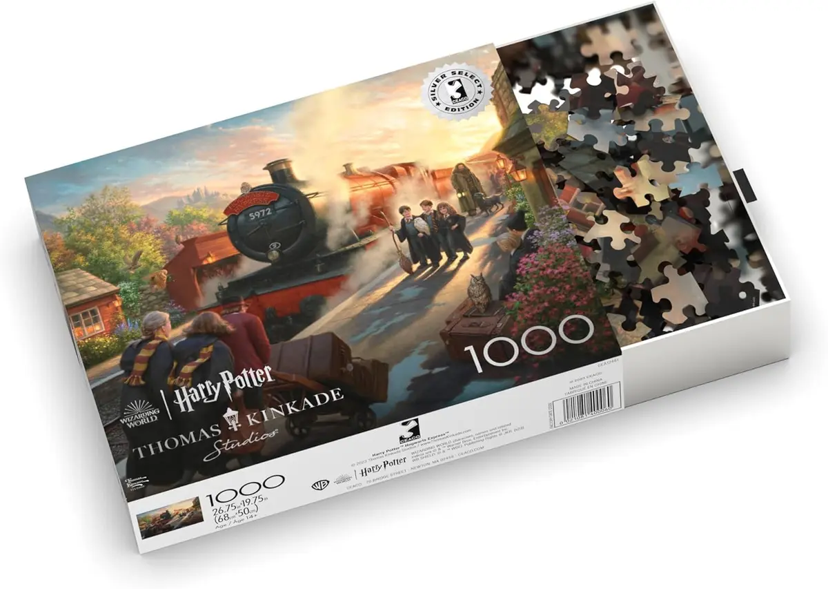 Buffalo Games Thomas Kinkade Hogwart's Express 1000 Piece Puzzle | Expert Challenge with High-Res Artwork - view 4
