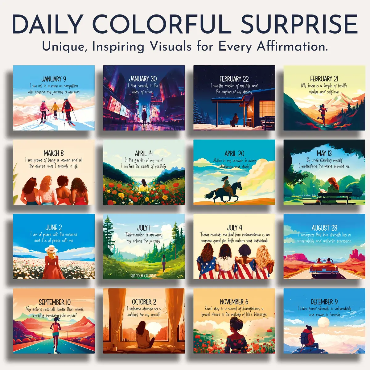RYVE Daily Affirmation Calendar for Women, 366 Empowering Positive Affirmations, 14cm (5.5in) x 13cm (5.1in) - view 7