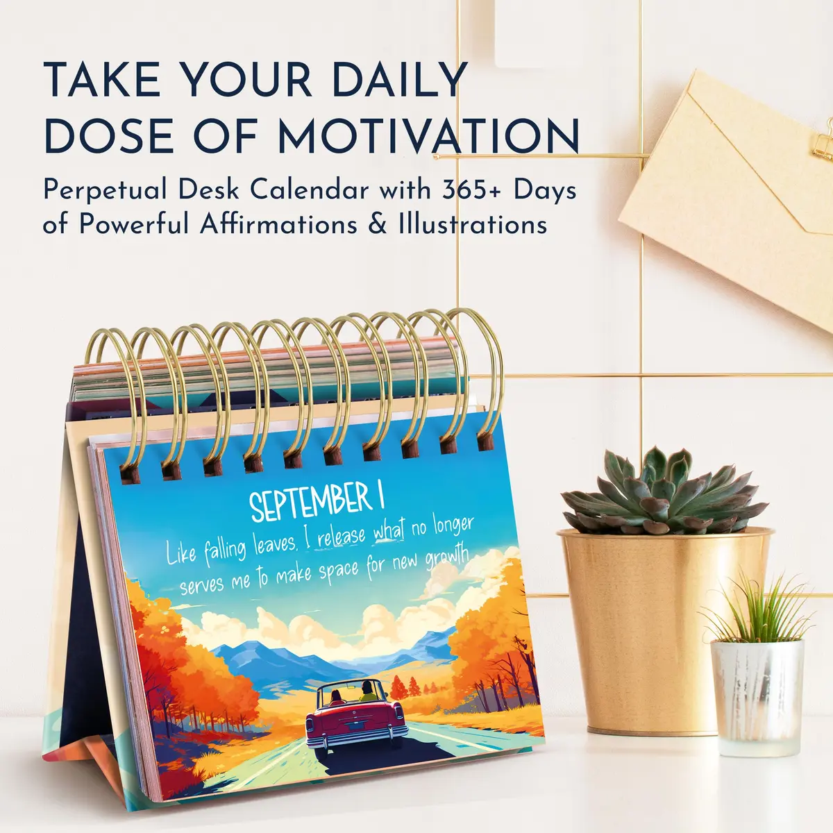 RYVE Daily Affirmation Calendar for Women, 366 Empowering Positive Affirmations, 14cm (5.5in) x 13cm (5.1in) - view 4