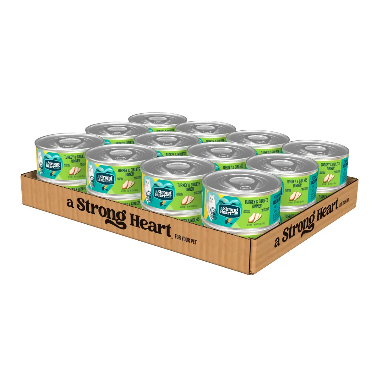 Strongheart Canned Wet Cat Food Turkey & Giblets Dinner 5.5 oz | Complete Nutrition for Cats - main product image
