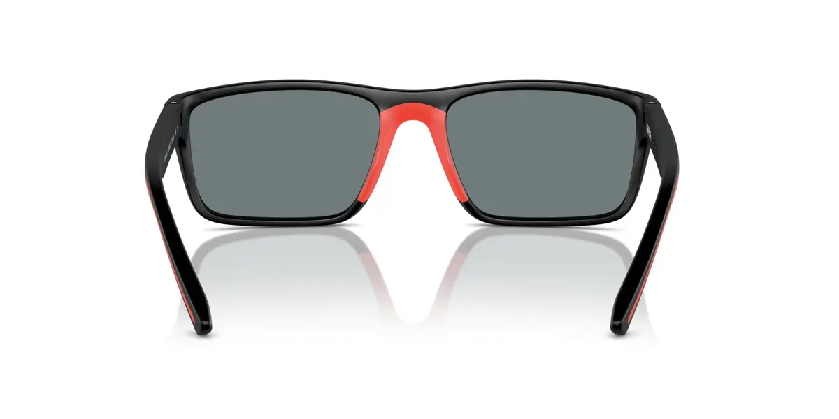 Scuderia Ferrari FZ6003U Sunglasses, Black Matte/Grey Mirrored, 59 mm | Sporty Oversized Rectangular Frame with UV Protection - view 4