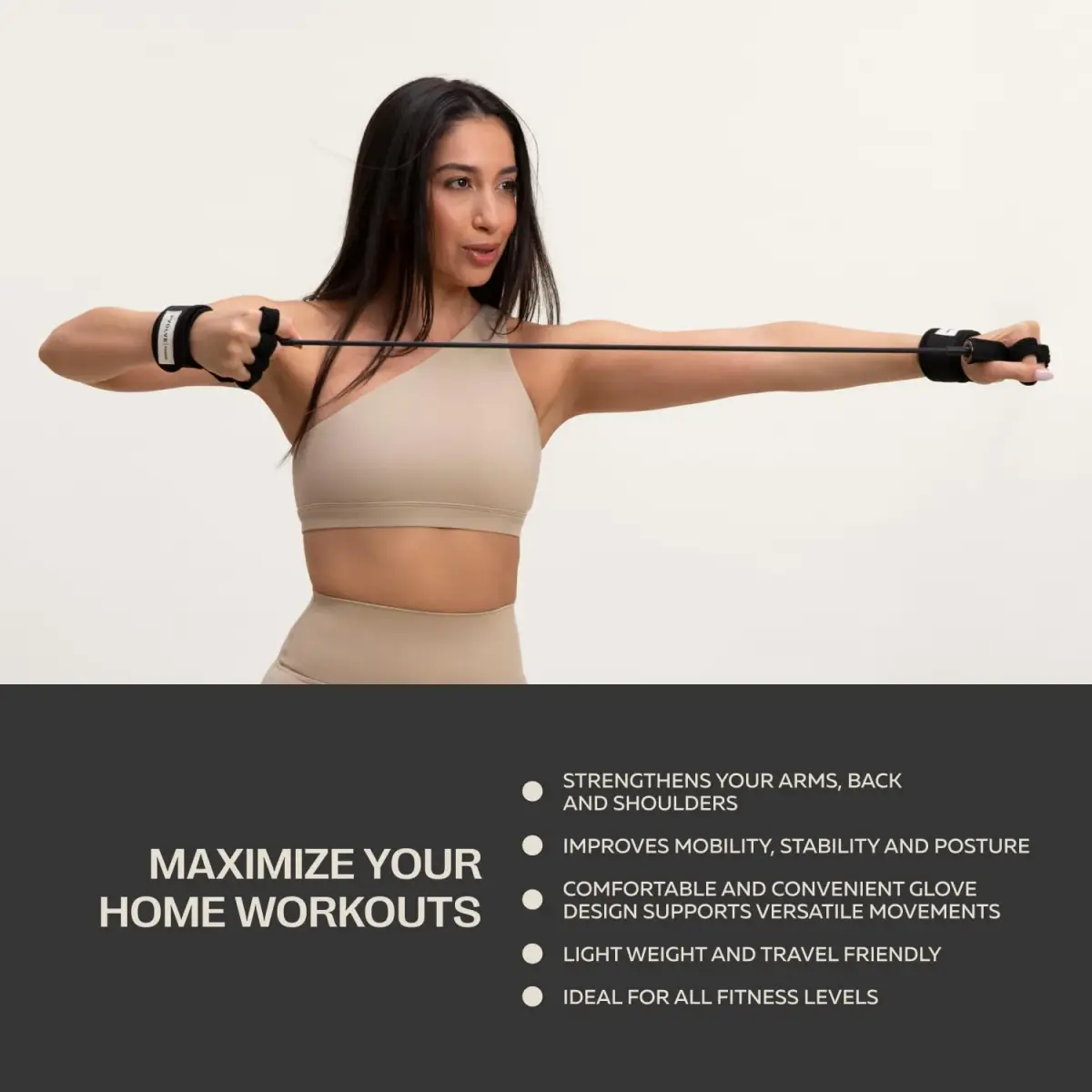 PVOLVE P.Band Exercise Resistance Band with Glove Design | Light 0.18 kg (0.4 lb) - view 4
