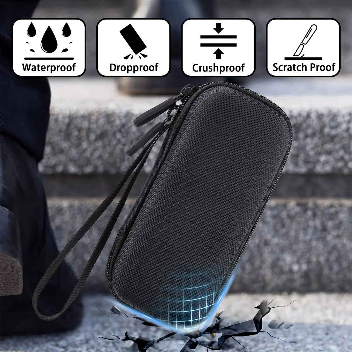 Aenllosi Hard Case for Zoom H1essential Stereo Handy Recorder | Waterproof Shockproof Dustproof Insulated - view 7