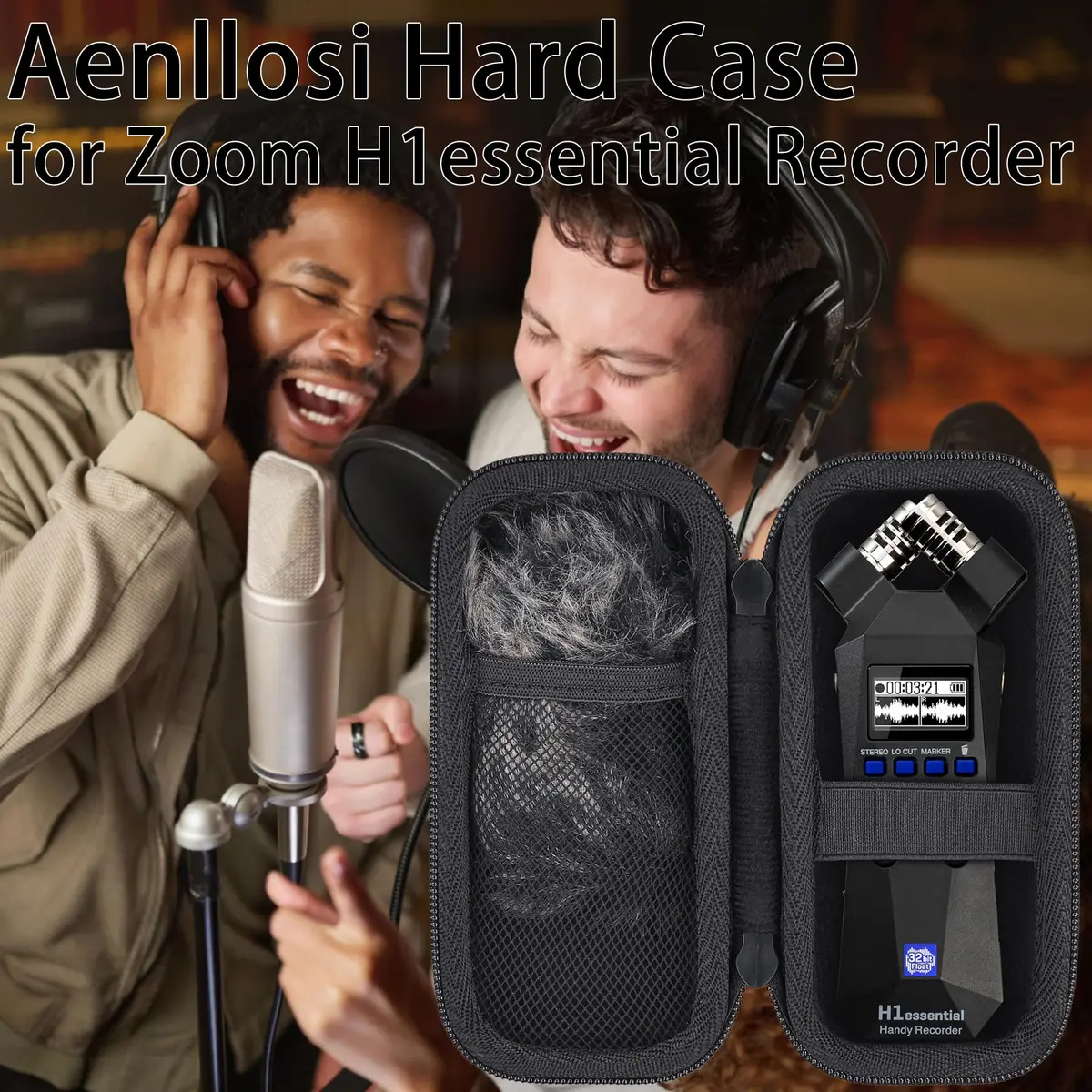 Aenllosi Hard Case for Zoom H1essential Stereo Handy Recorder | Waterproof Shockproof Dustproof Insulated - view 9