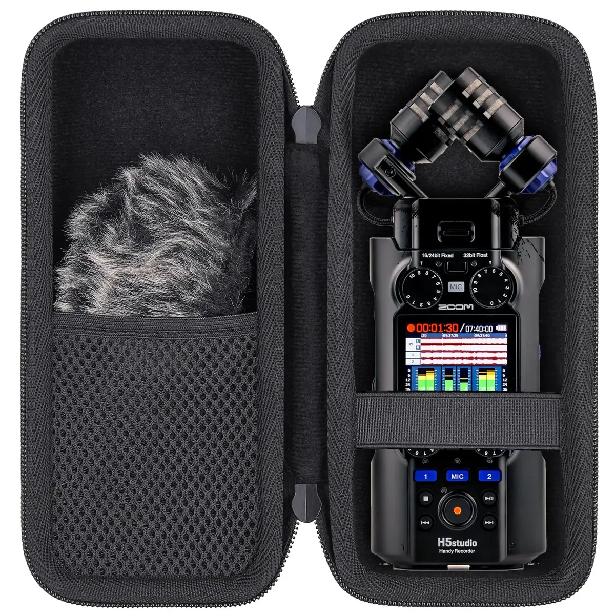 Aenllosi Hard Case for Zoom H6studio/H5studio/H6essential 6-Track, Black | Shock & Waterproof Travel Case - view 2