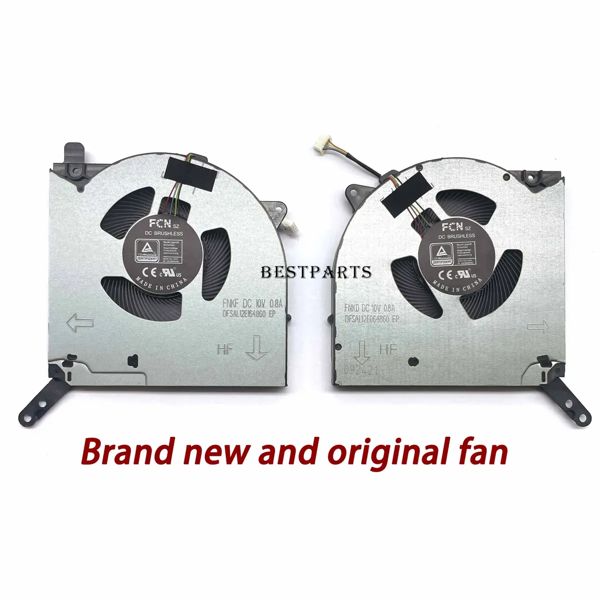 BestParts CPU+GPU Cooling Fan Replacement for Lenovo Legion 5 Pro 16ACH6H (2x 10V Fans) - view 2