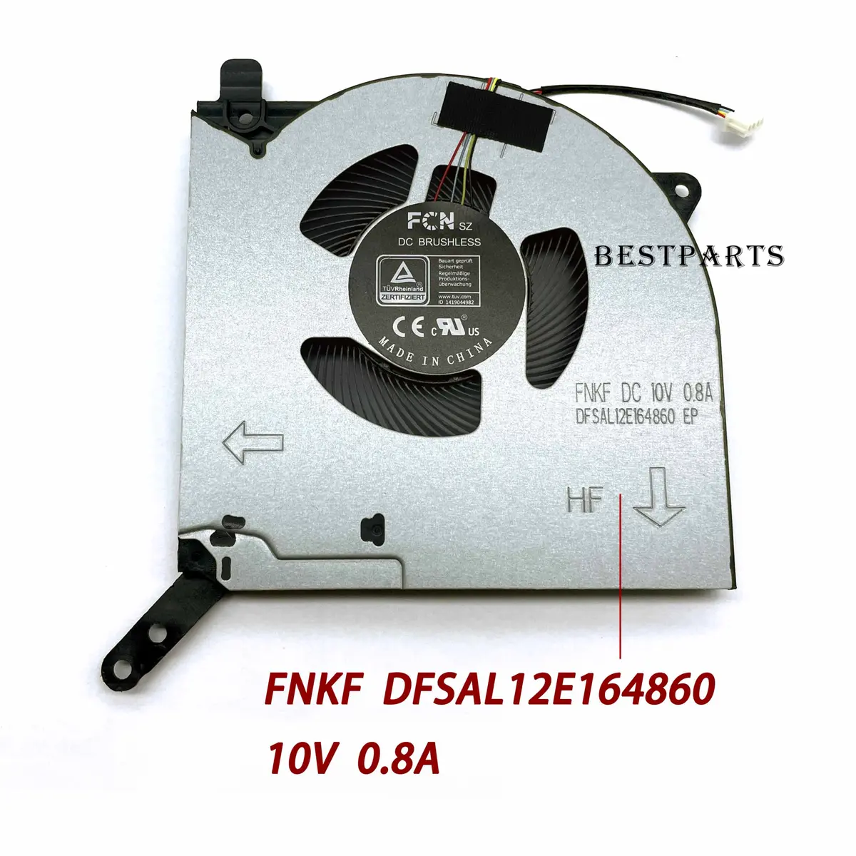 BestParts CPU+GPU Cooling Fan Replacement for Lenovo Legion 5 Pro 16ACH6H (2x 10V Fans) - view 4