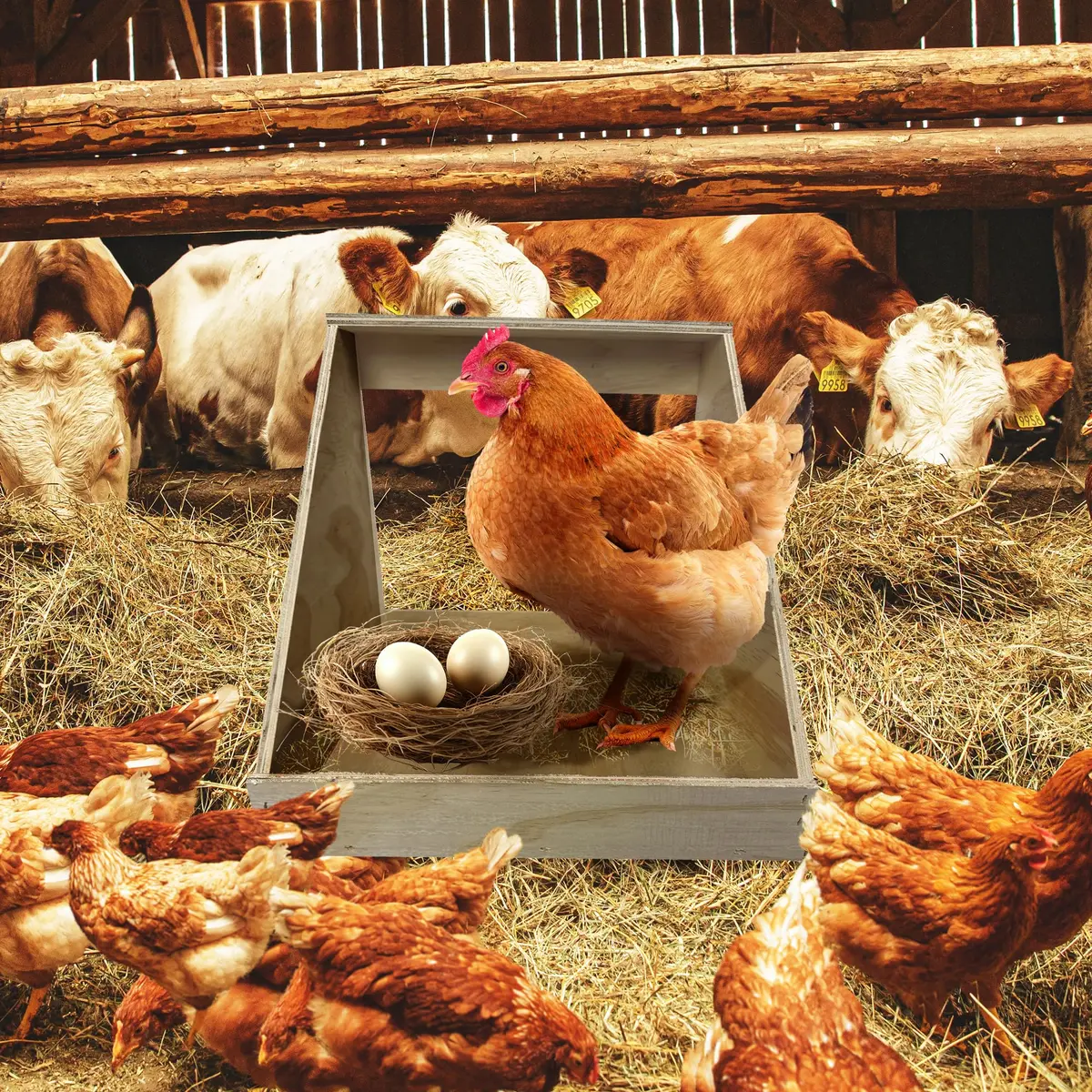 Farm Innovators Single Compartment Handcrafted Wood Chicken Nesting Box | Secure Egg-Laying Sanctuary - view 5