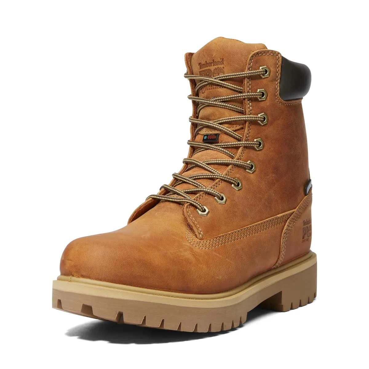 Timberland PRO Men's Direct Attach 8 Inch Soft Toe Waterproof Work Boot, Marigold-2024 New, 9.5 | Insulated & Waterproof - main product image