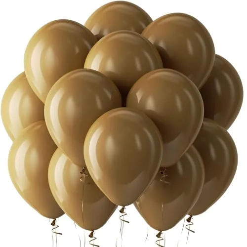 Bezente Brown Giant Balloons 36 Inch (8 Pack) | Jumbo Coffee Brown Latex Party Decorations - main product image
