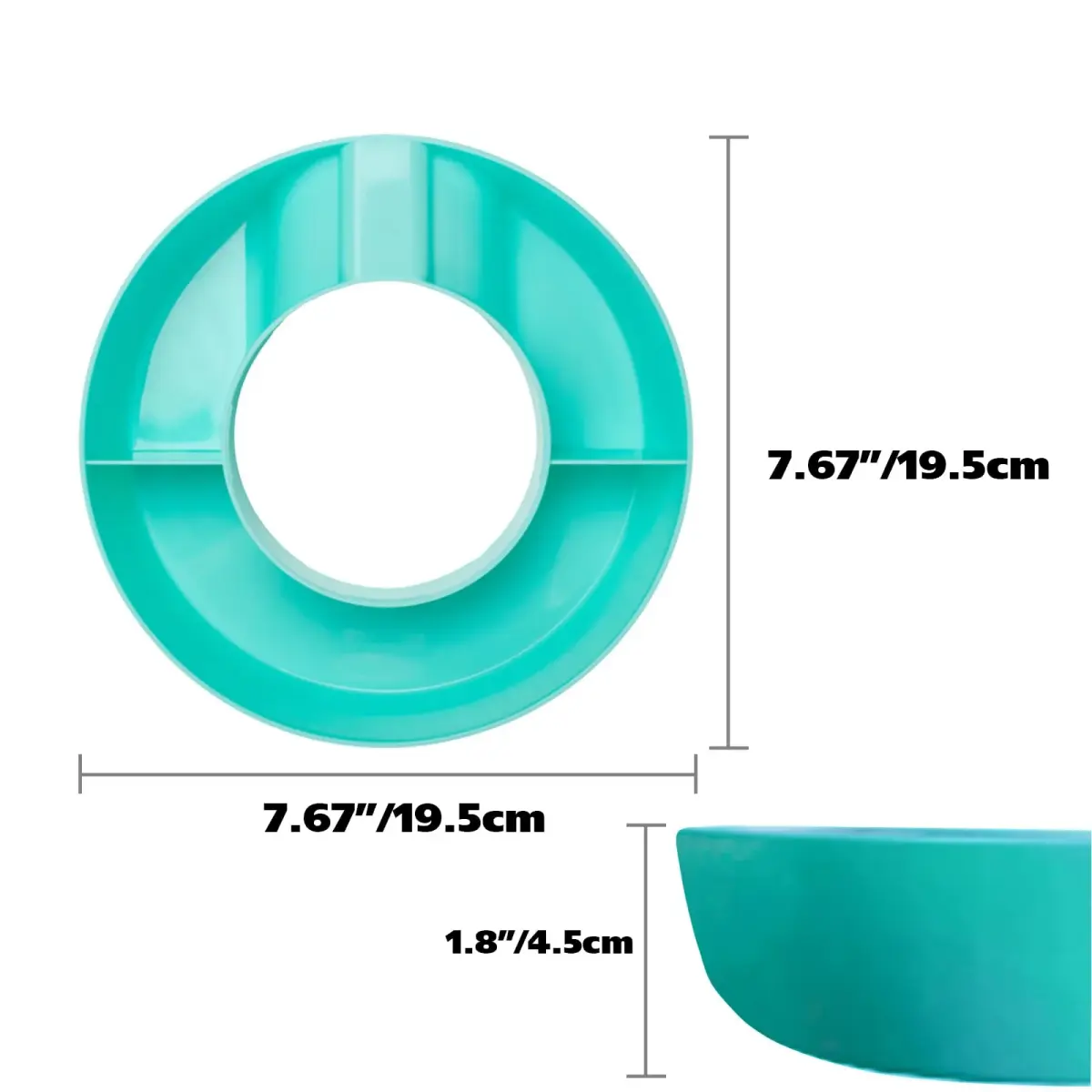 DMTINTA Snack Bowl for Stanley 40 oz Tumbler with Handle, Green | Multi-compartment, 27 oz Capacity - view 3