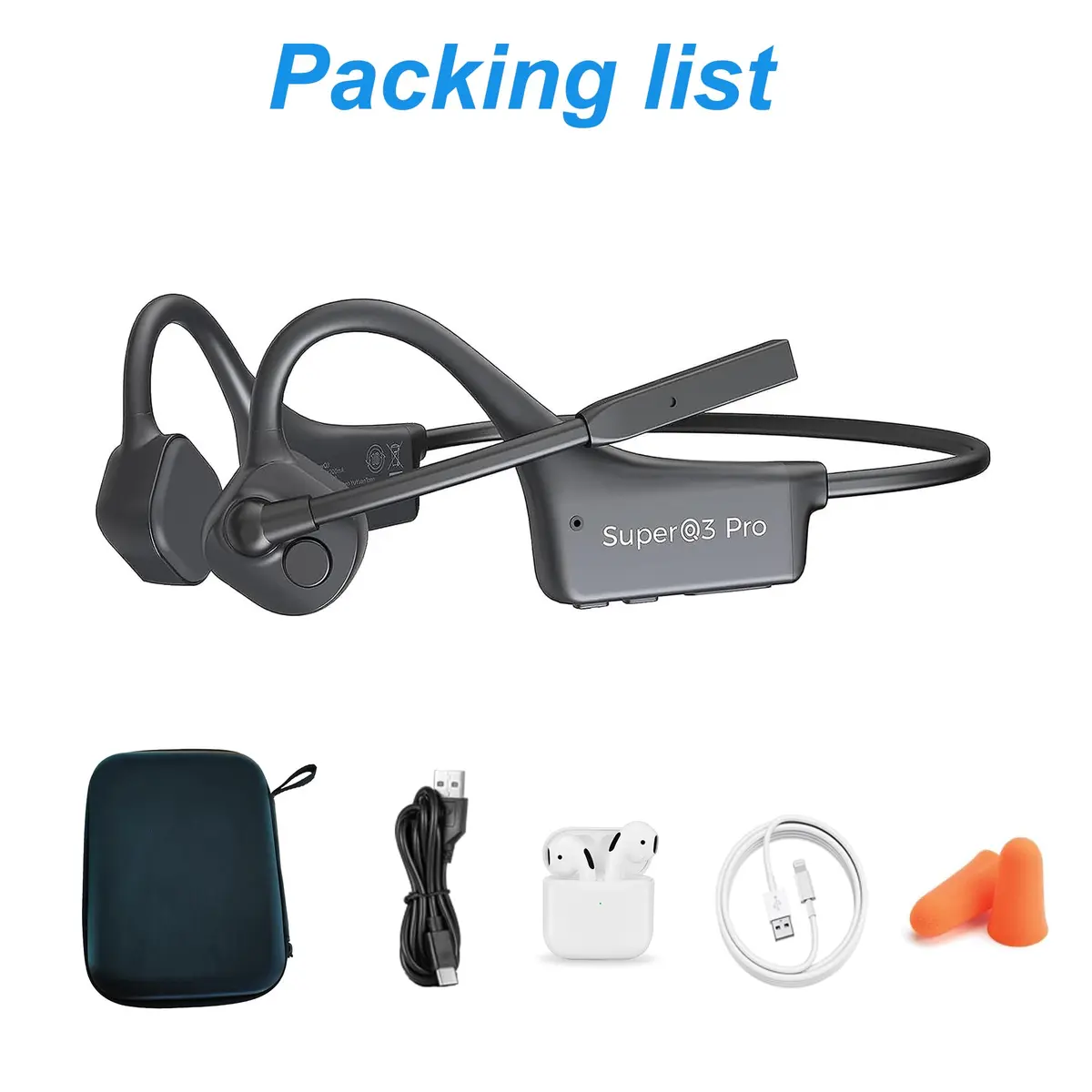 YouthWhisper Open Ear Bone Conduction Headphones with Mic | Bluetooth 5.2 Wireless Earbuds Set for India - view 7