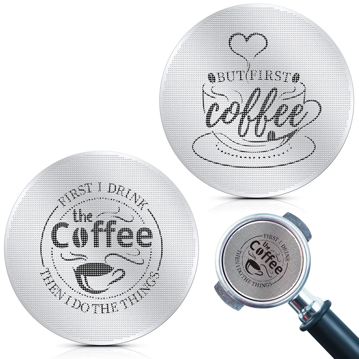 Yaomiao 53.3mm Espresso Puck Screen 2 Pcs | 2.1 inch Diameter, 0.2mm Thickness, 200μm Mesh - main product image