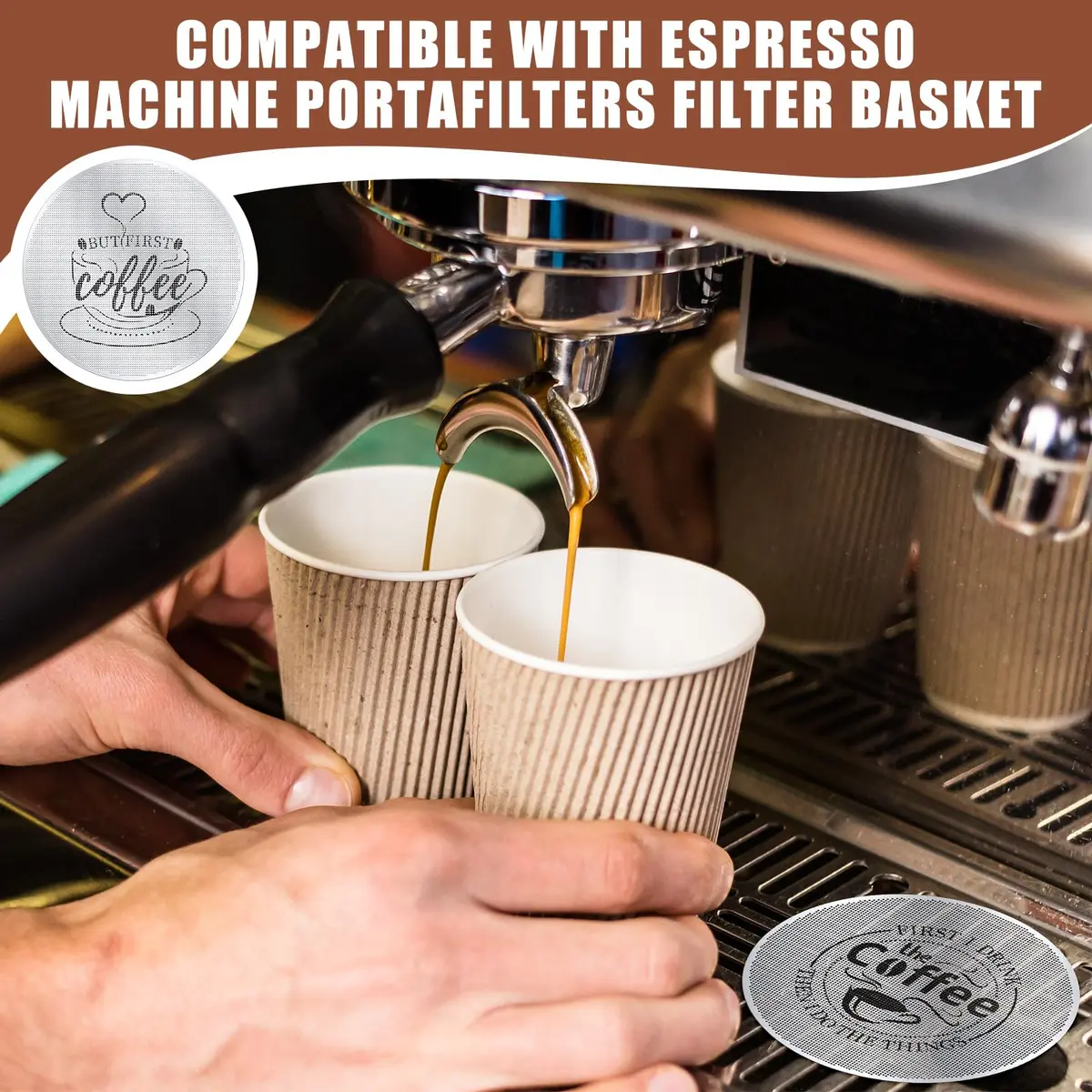Yaomiao 53.3mm Espresso Puck Screen 2 Pcs | 2.1 inch Diameter, 0.2mm Thickness, 200μm Mesh - view 6