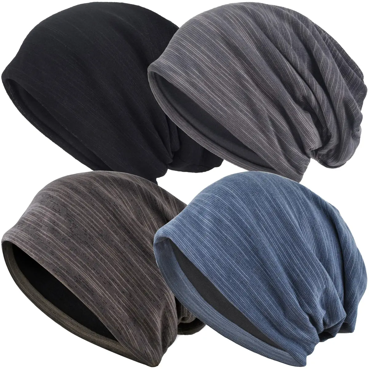 EINSKEY Slouchy Beanie for Men Women, Cotton Multipurpose Daily Headwear - main product image