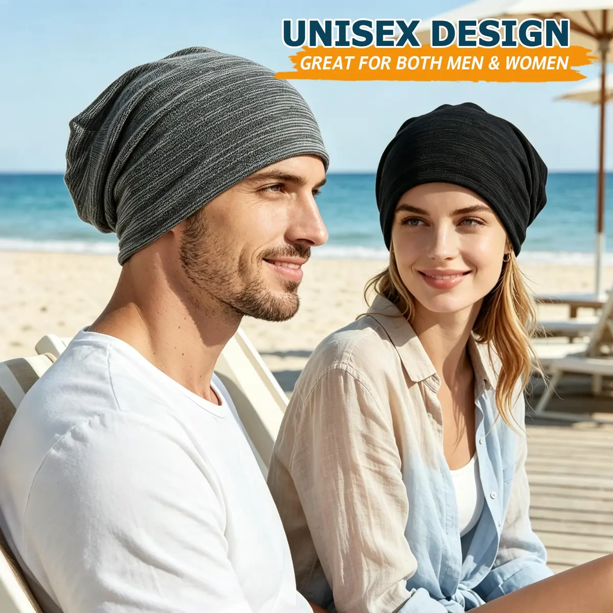 EINSKEY Slouchy Beanie for Men Women, Cotton Multipurpose Daily Headwear - view 4