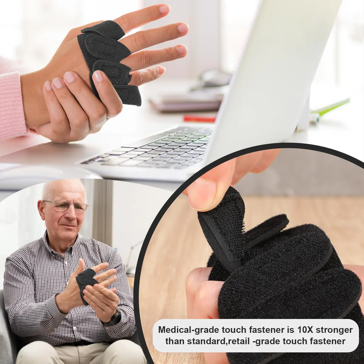 TrelaCo Ulnar Deviation Strap Right Hand Splint Small-Right 17.1-21 cm (2-Pack) - view 4