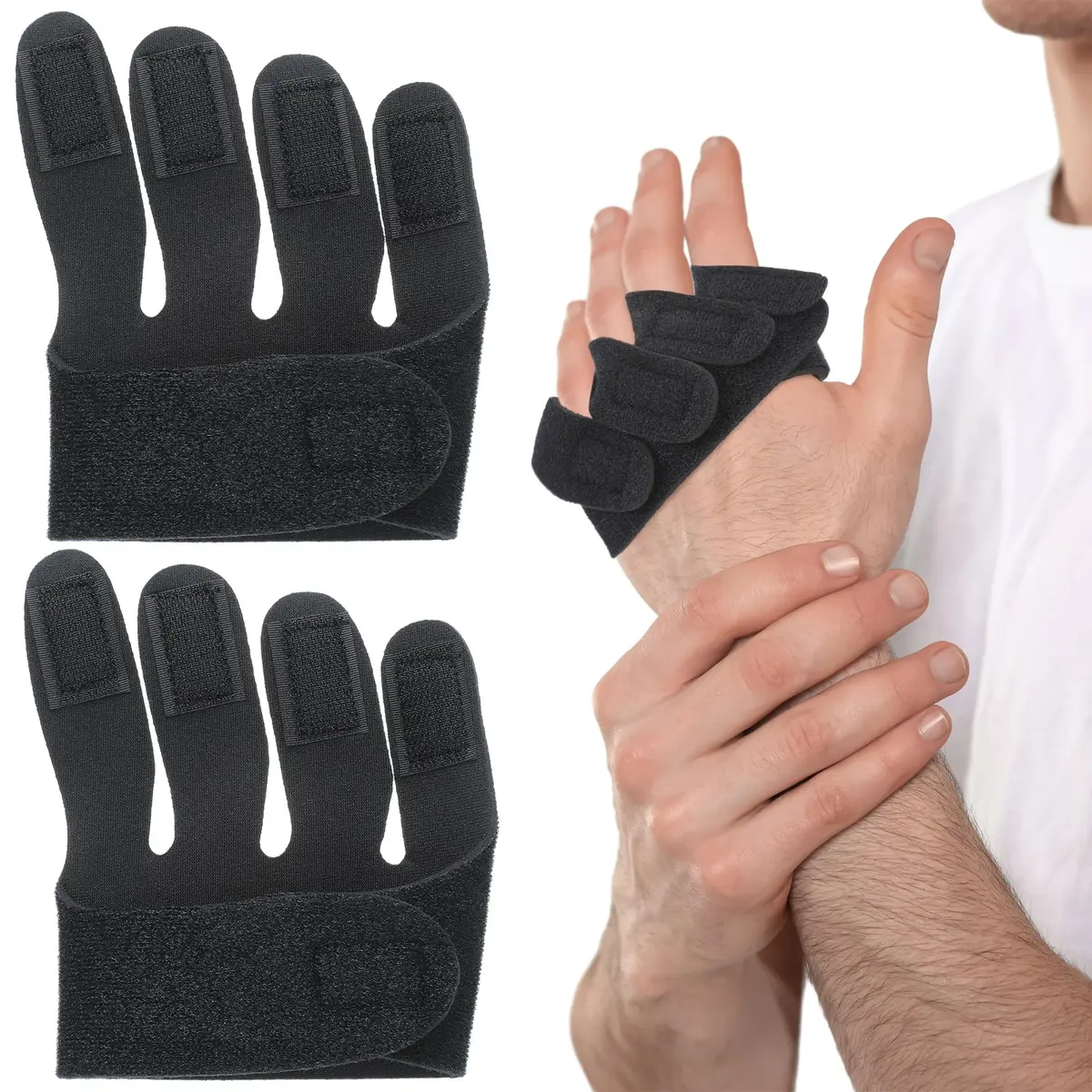 TrelaCo Ulnar Deviation Strap for Right Hand, Large (21.6-24.8 cm) | Pain Relief for Arthritis & Tendonitis - main product image