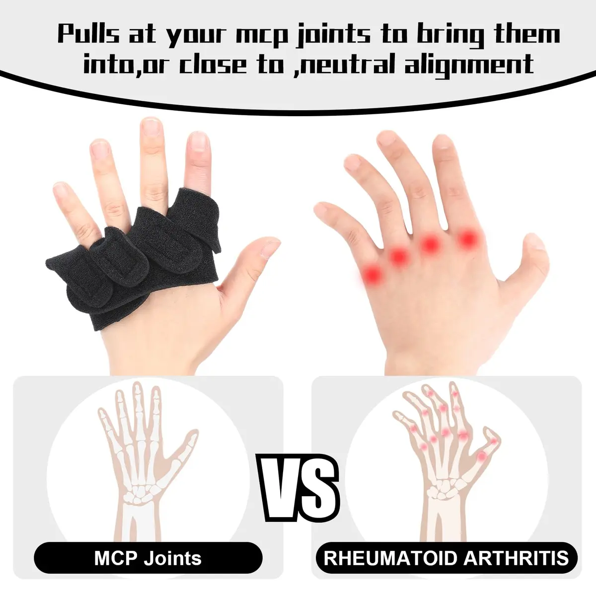 TrelaCo Ulnar Deviation Strap for Right Hand, Large (21.6-24.8 cm) | Pain Relief for Arthritis & Tendonitis - view 6