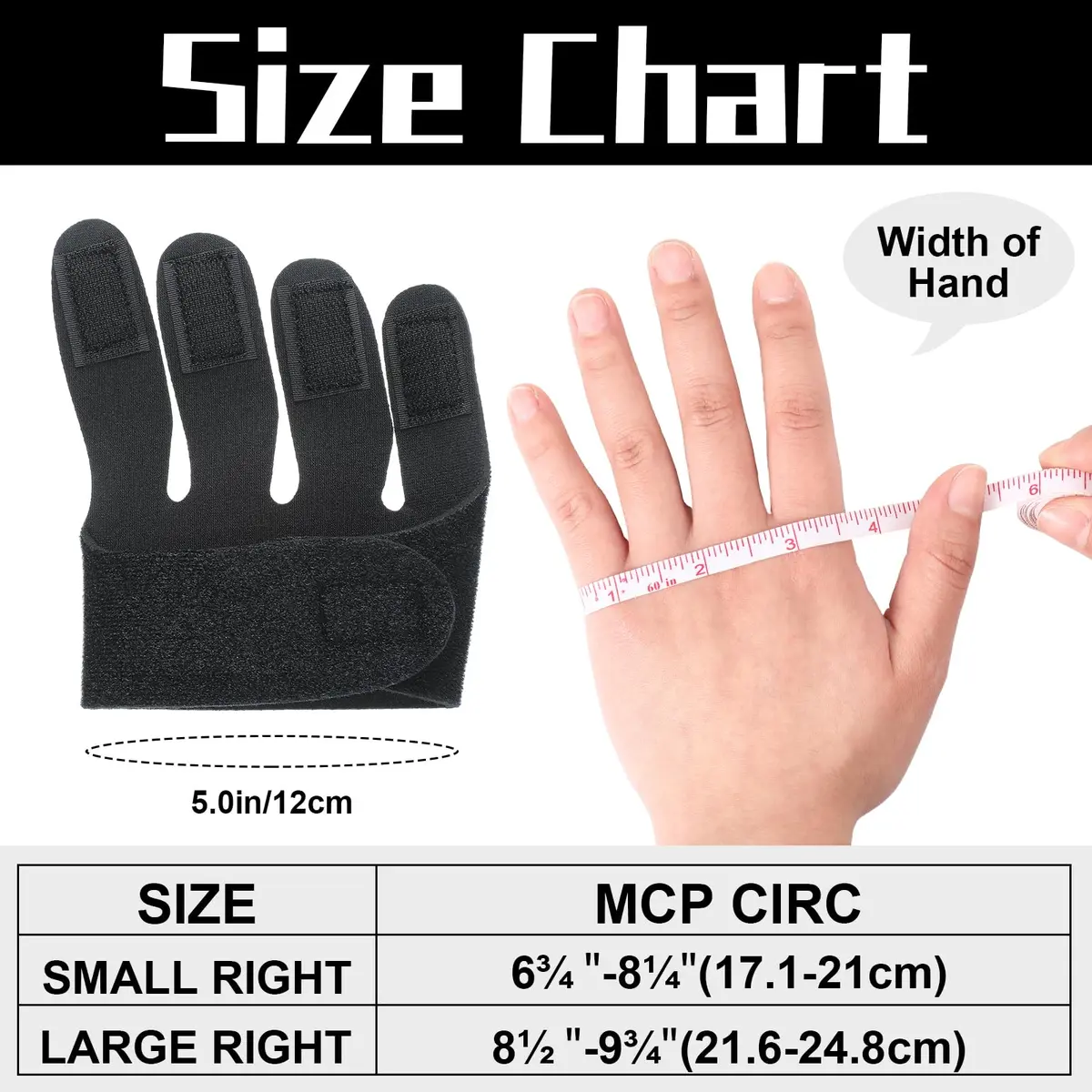 TrelaCo Ulnar Deviation Strap for Right Hand, Large (21.6-24.8 cm) | Pain Relief for Arthritis & Tendonitis - view 3