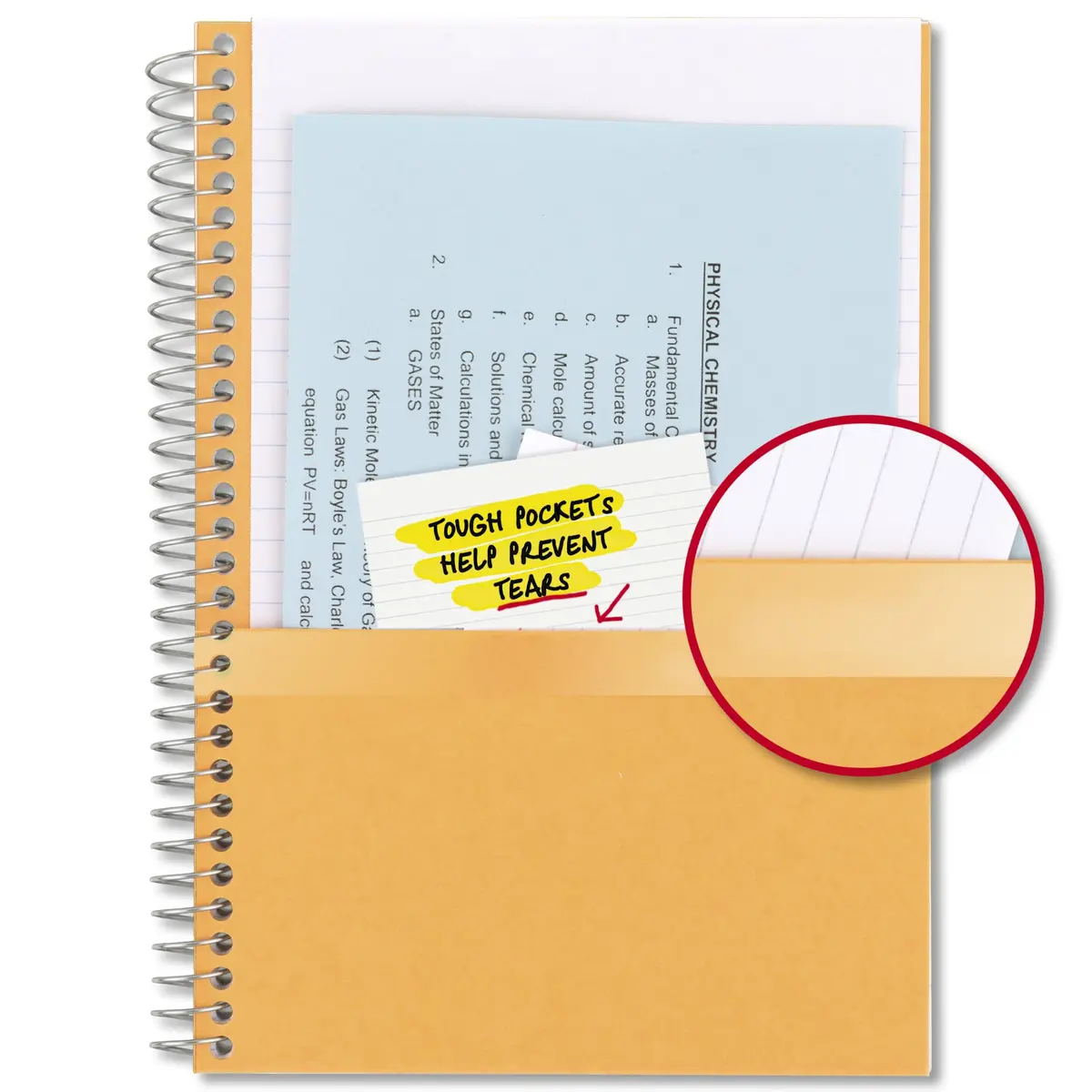 Five Star Spiral Notebook, 2 Subject, College Ruled Paper, 6" x 9-1/2" (15.2cm x 24.1cm), 80 Sheets | SFI Certified Paper - view 4