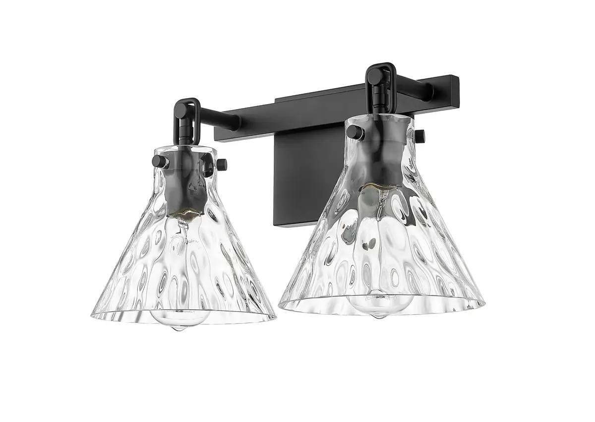 ML Lighting Barlon Collection 2 Light Vanity Matte Black | Modern Bathroom Fixture - view 3