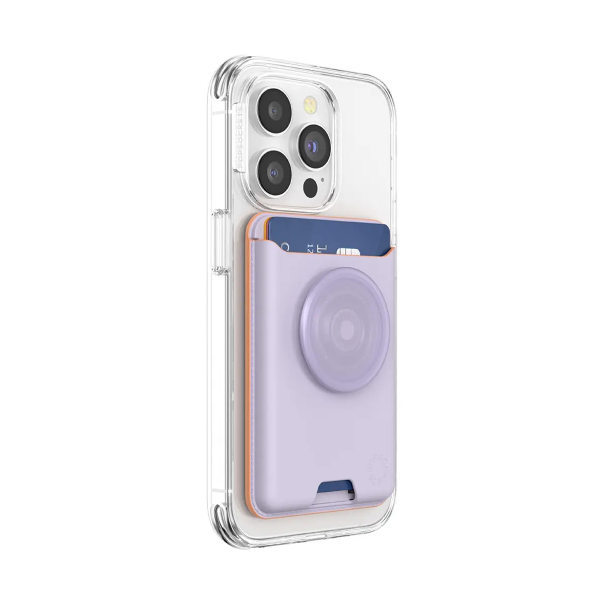 PopSockets Phone Wallet for MagSafe with Grip- Lavender | Slim Magnetic Card Holder for iPhone & Android - view 2