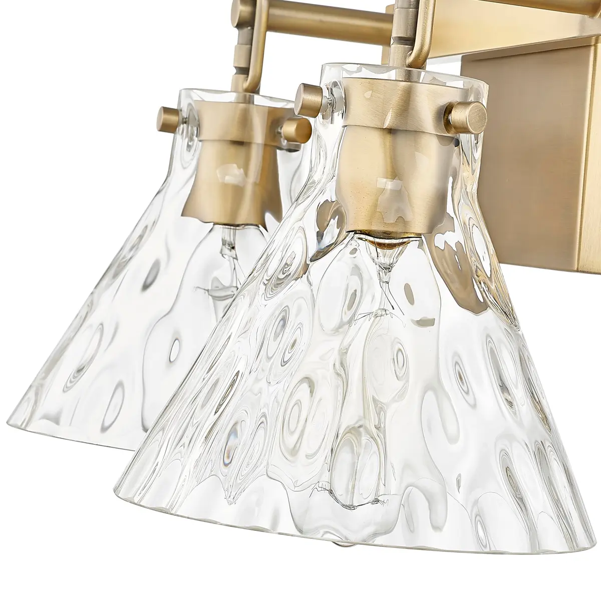 ML Lighting Barlon Collection 2 Light Vanity Vintage Brass Finish 16.25in x 9in | Elegant Bathroom Lighting - view 5