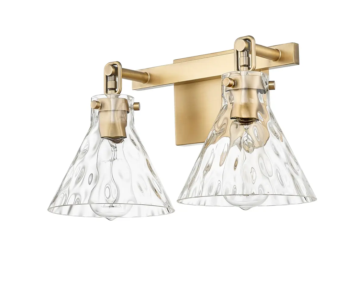 ML Lighting Barlon Collection 2 Light Vanity Vintage Brass Finish 16.25in x 9in | Elegant Bathroom Lighting - view 3