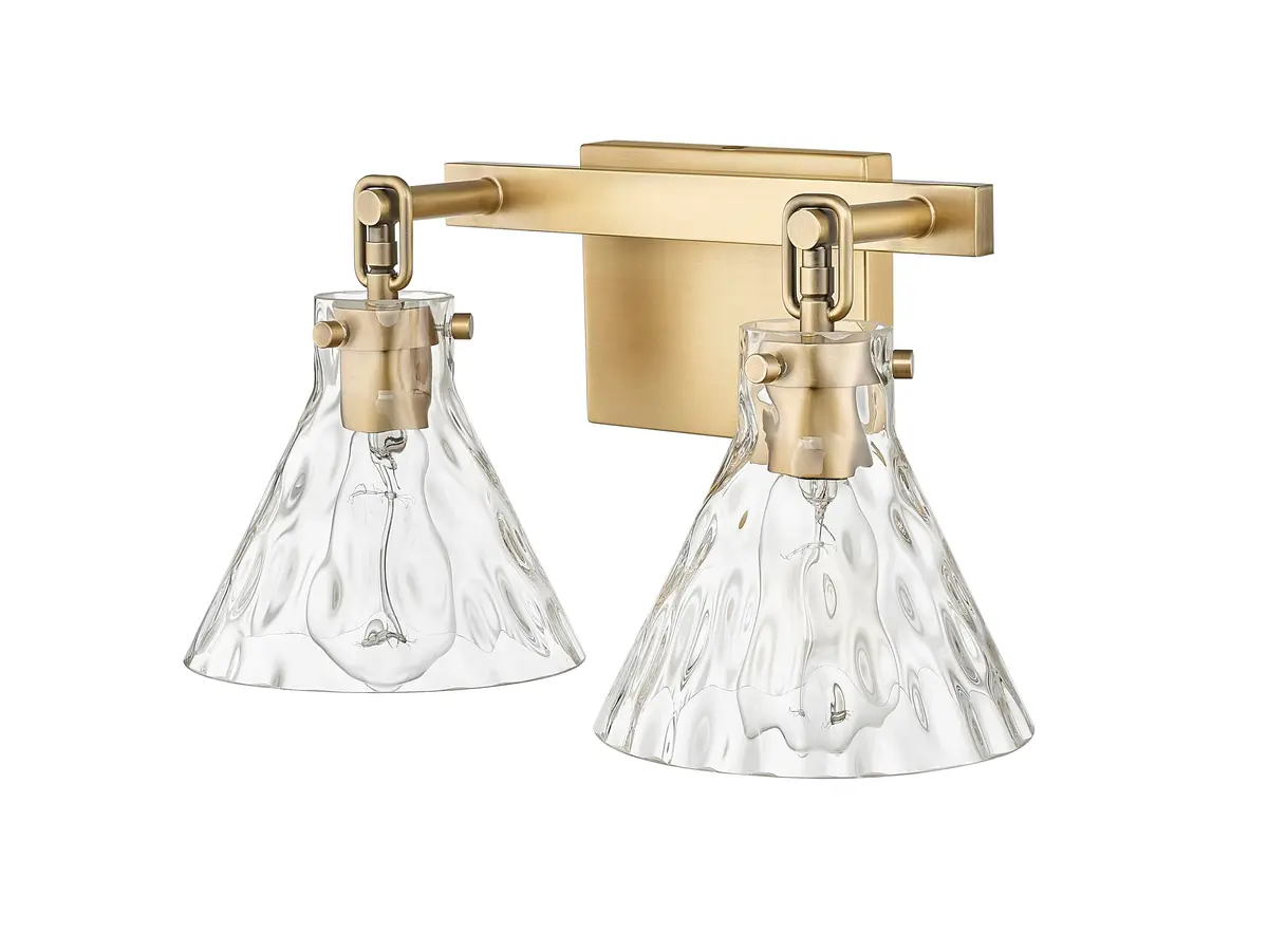 ML Lighting Barlon Collection 2 Light Vanity Vintage Brass Finish 16.25in x 9in | Elegant Bathroom Lighting - view 4