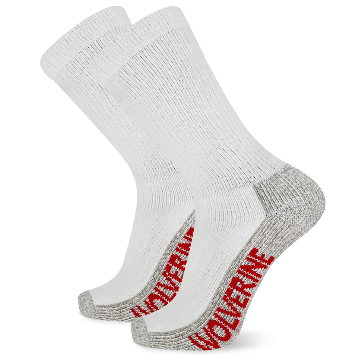 Wolverine Men's Steel Toe Cotton Durable Cushioning Boot Crew Socks, 2 Pair | Full Cushion, Reinforced Toe & Stay-Up Top - main product image