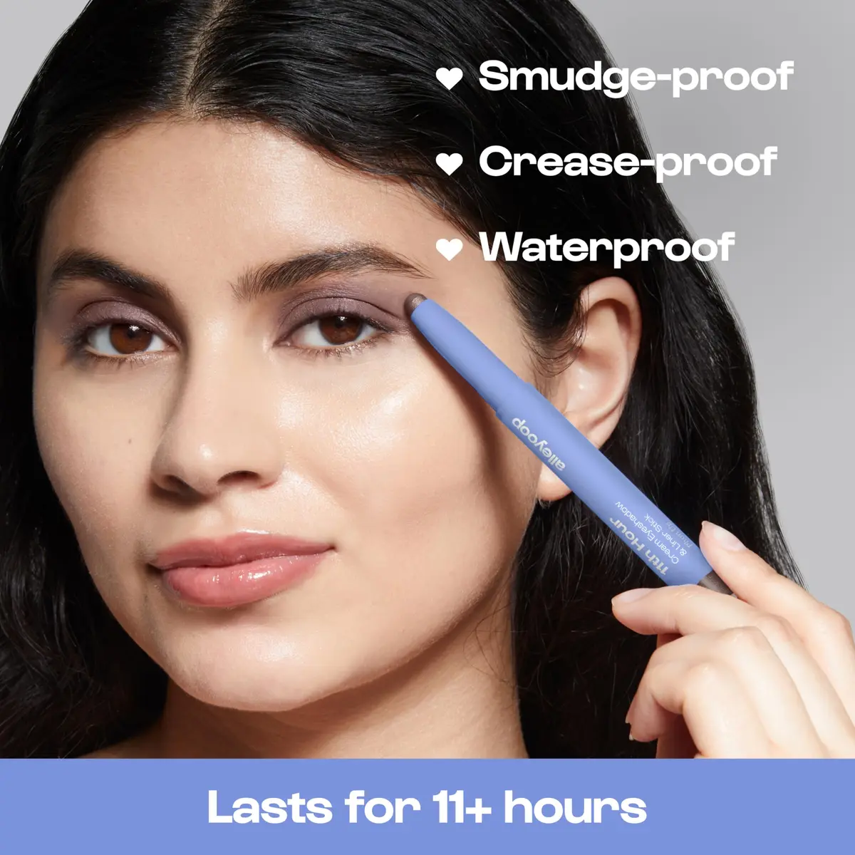 ALLEYOOP 11th Hour Cream Eyeshadow Stick & Liner, Smoky Amethyst Shimmer | Waterproof, Long-Lasting, 13+ Hours - view 5