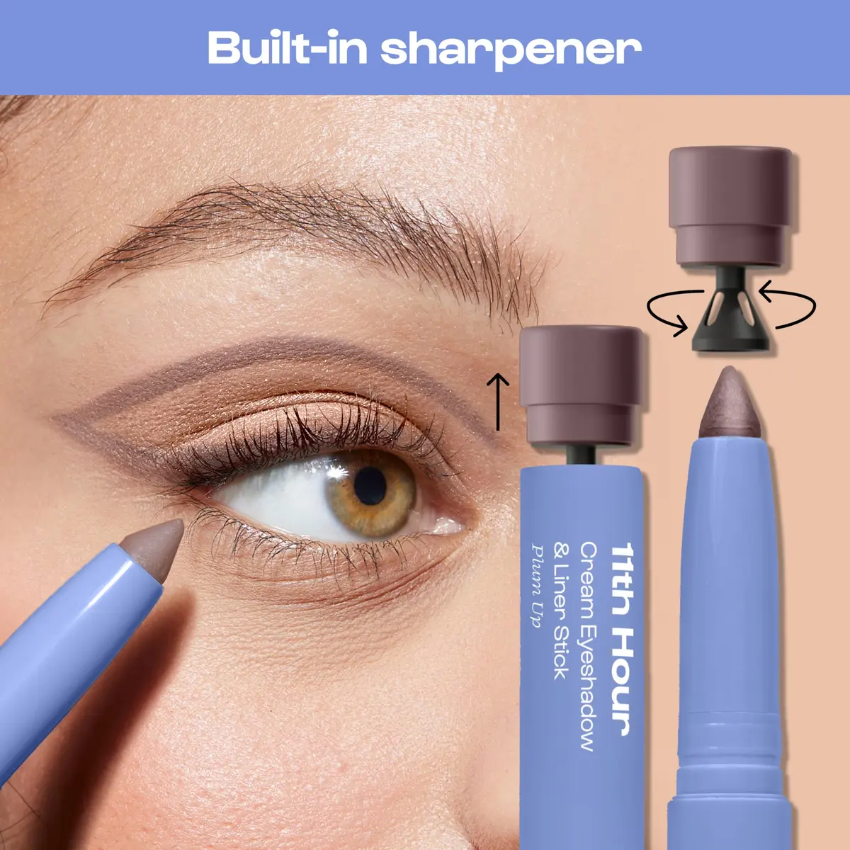ALLEYOOP 11th Hour Cream Eyeshadow Stick & Liner, Smoky Amethyst Shimmer | Waterproof, Long-Lasting, 13+ Hours - view 7