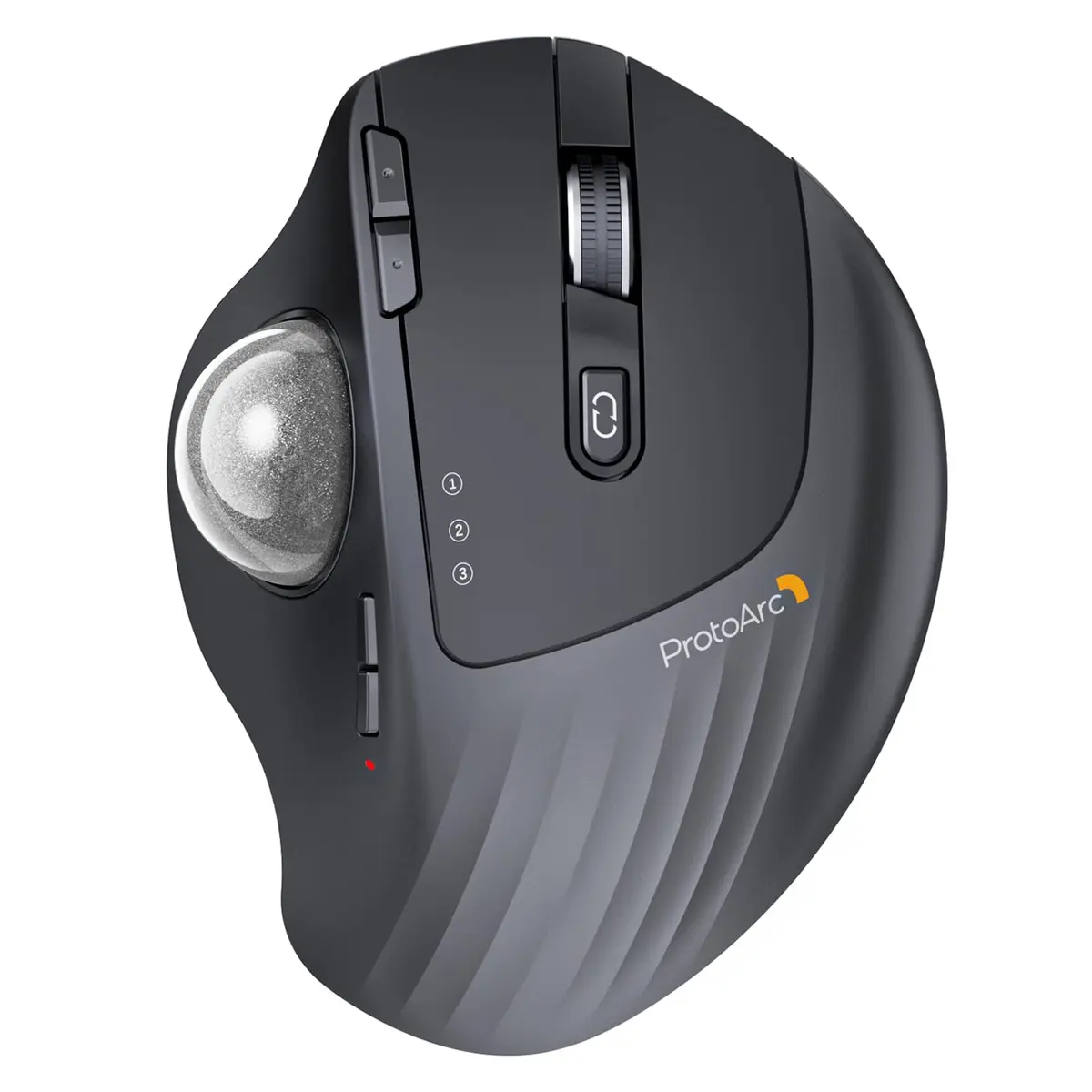 ProtoArc EM01 NL Wireless Trackball Mouse, Thumb Control, Silver | 5-Level DPI Adjustable, 3-Device Bluetooth & 2.4G Wireless - main product image