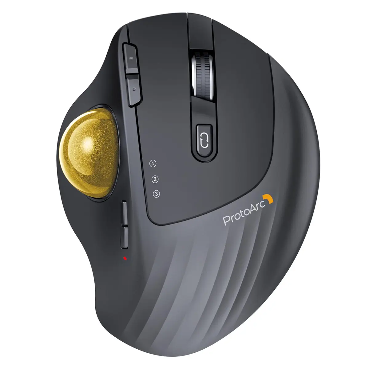 ProtoArc EM01 NL Wireless Trackball Mouse, Gold Ball, 12cm (4.7in) Length | Ergonomic Thumb Control for PC & Mac - main product image