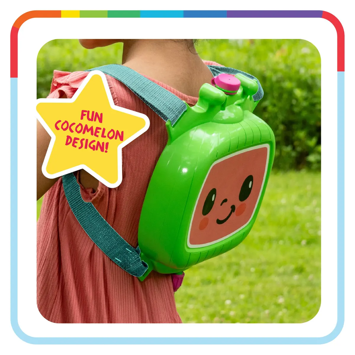 Little Kids Cocomelon Water Backpack Water Toy, Outdoor Water Blaster for Kids | Holds 33oz, Blasts 30ft, Adjustable Straps - view 4